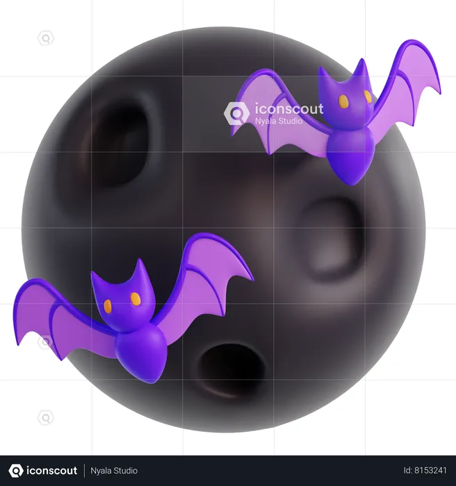 Halloween Bats  3D Icon