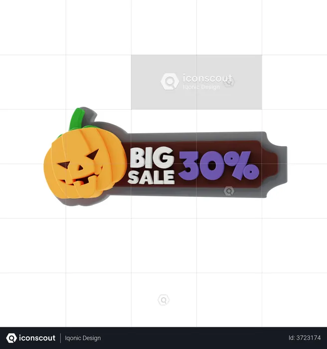 Halloween Big Sale  3D Illustration