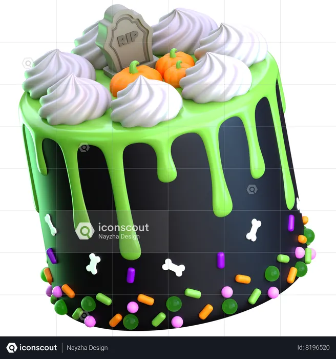 Halloween Cake  3D Icon