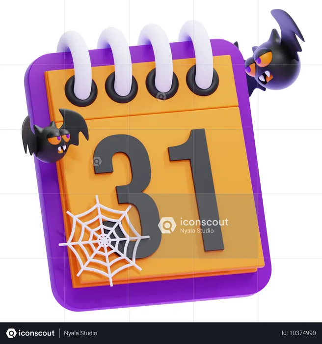 Halloween Calendar  3D Icon