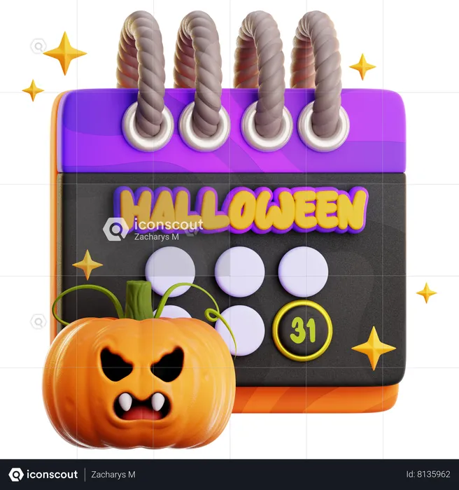 HALLOWEEN CALENDAR  3D Icon