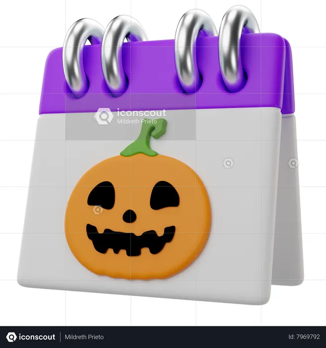 Halloween Calendar  3D Icon