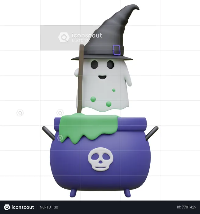 Halloween cauldron  3D Icon