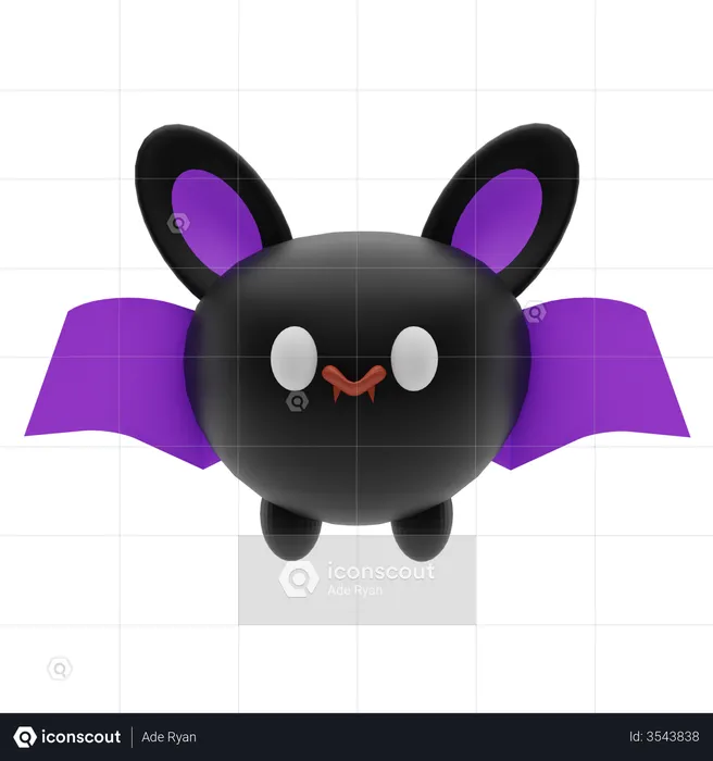 Chauve-souris d'Halloween  3D Illustration