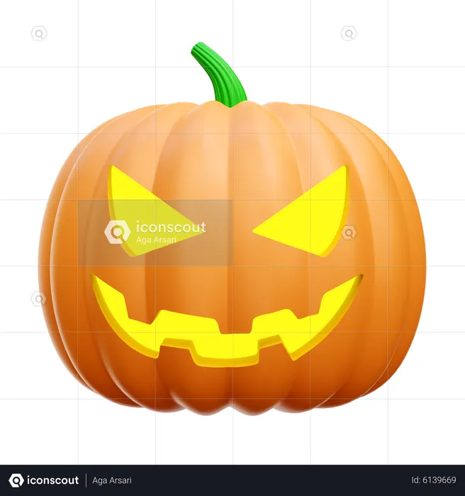 Citrouille d'Halloween  3D Icon