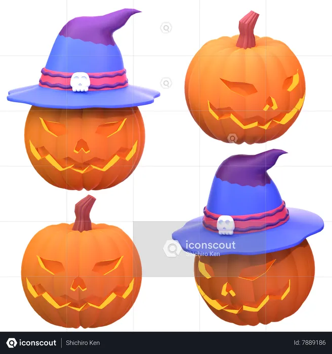 Citrouille d'Halloween  3D Icon