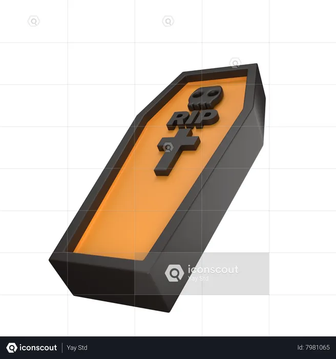 Halloween Coffin  3D Icon