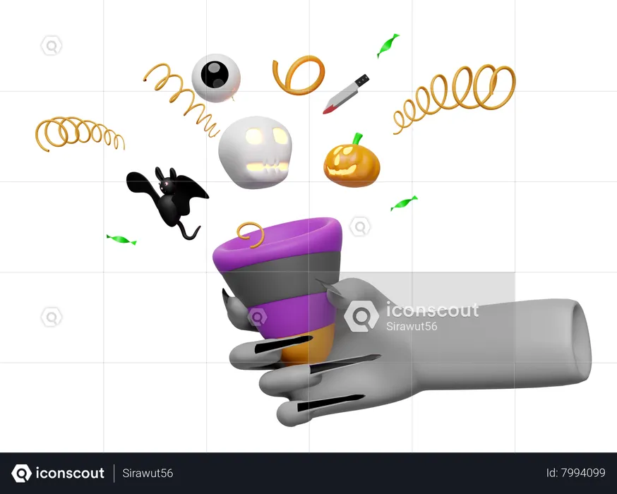 Halloween Confetti  3D Icon