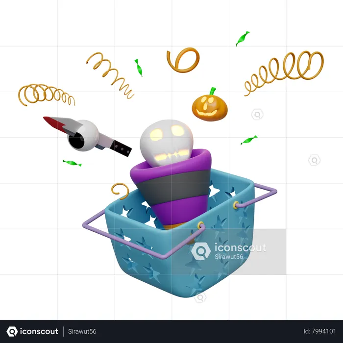 Halloween Discount  3D Icon