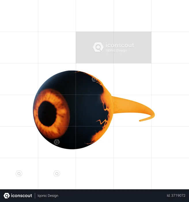 Halloween Eyeball  3D Illustration