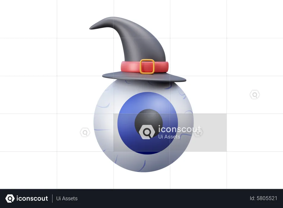Halloween Eyeball  3D Icon