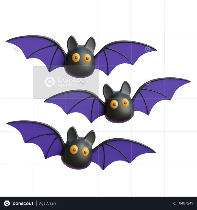 Halloween Fledermaus  3D Icon