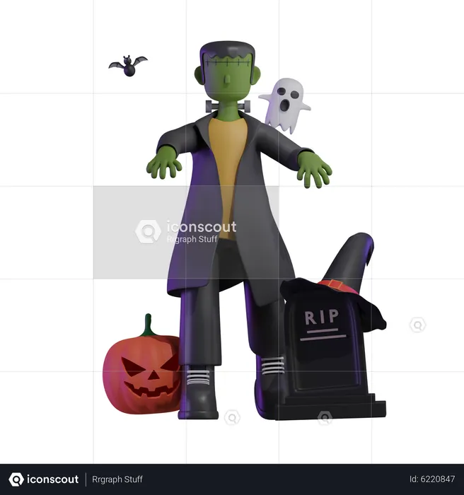 Halloween Frankenstein  3D Icon