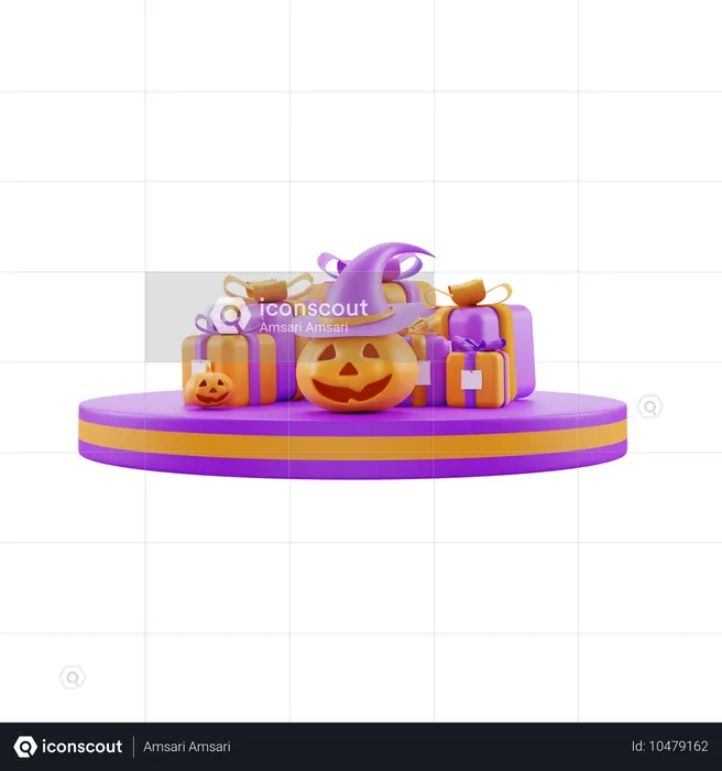 할로윈 선물 선물  3D Icon