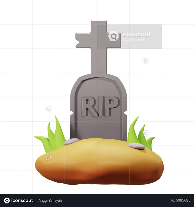 Halloween Grave  3D Icon