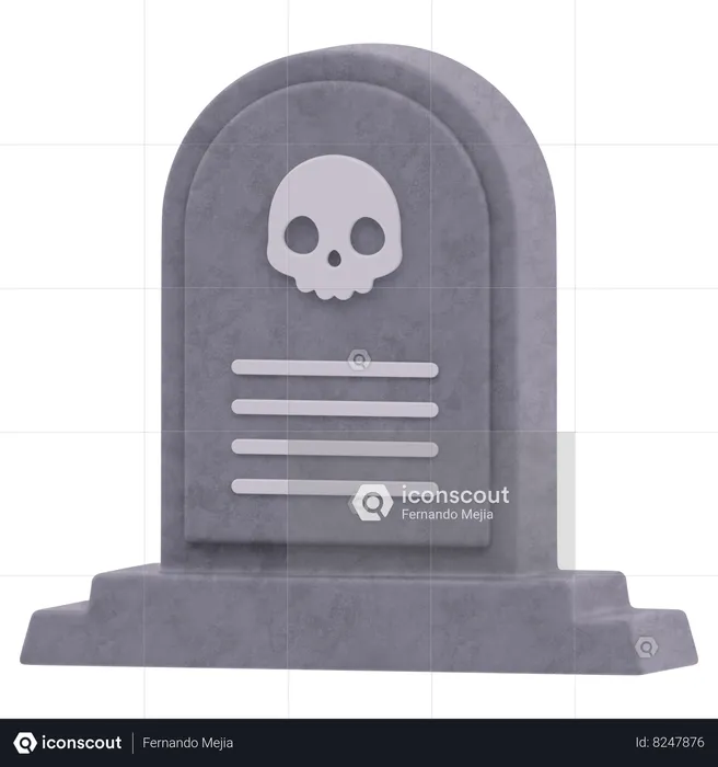 Halloween Grave  3D Icon