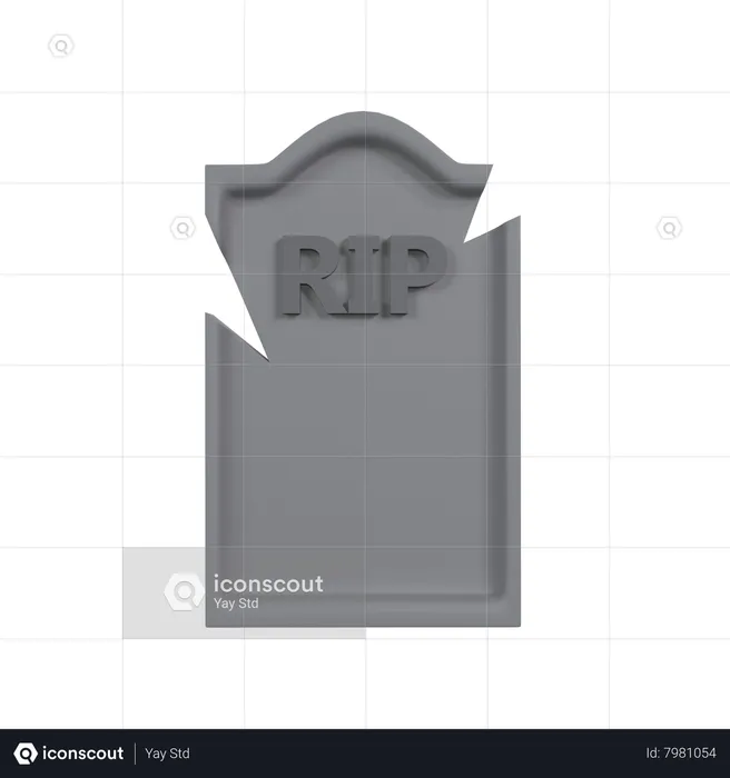 Halloween Gravestone  3D Icon