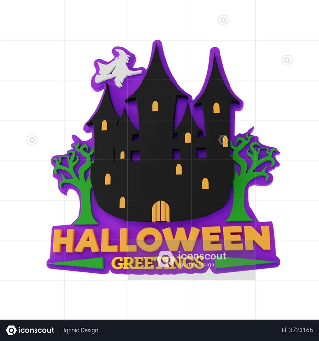 Halloween Greetings  3D Illustration