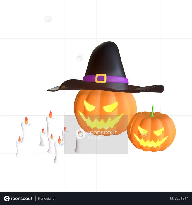 Halloween Kürbis  3D Icon