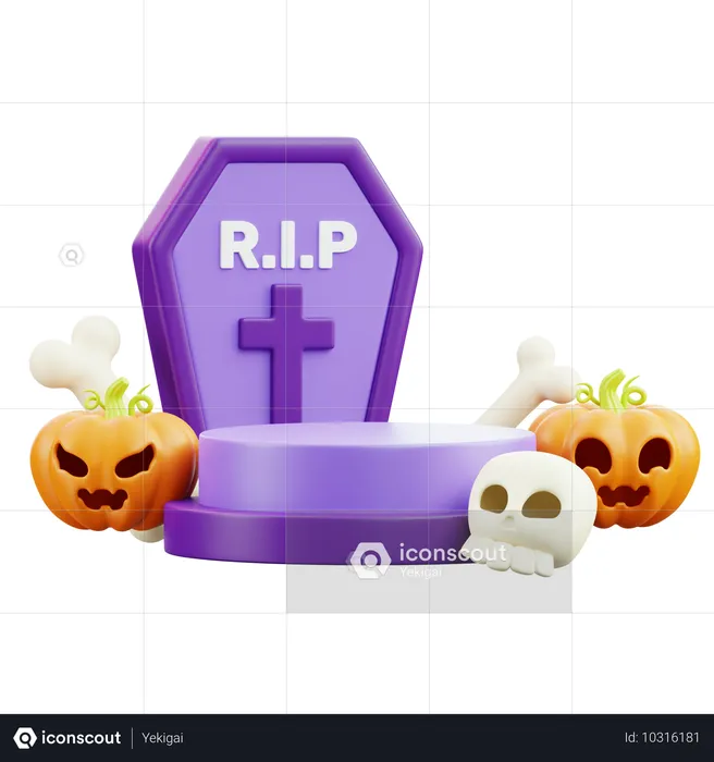 Halloween-Podium 1  3D Icon