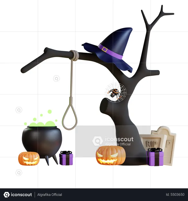 Halloween potion  3D Illustration