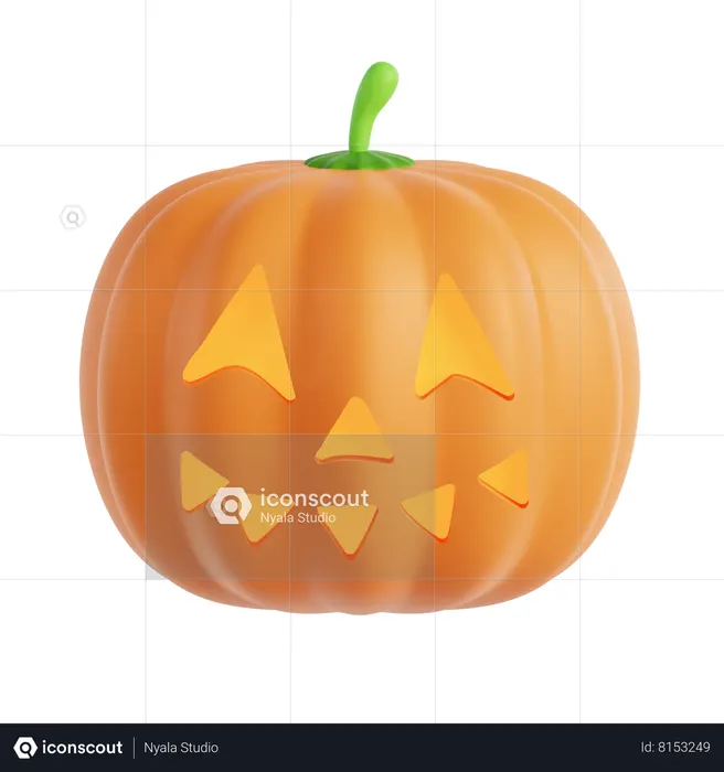 Halloween Pumpkin  3D Icon