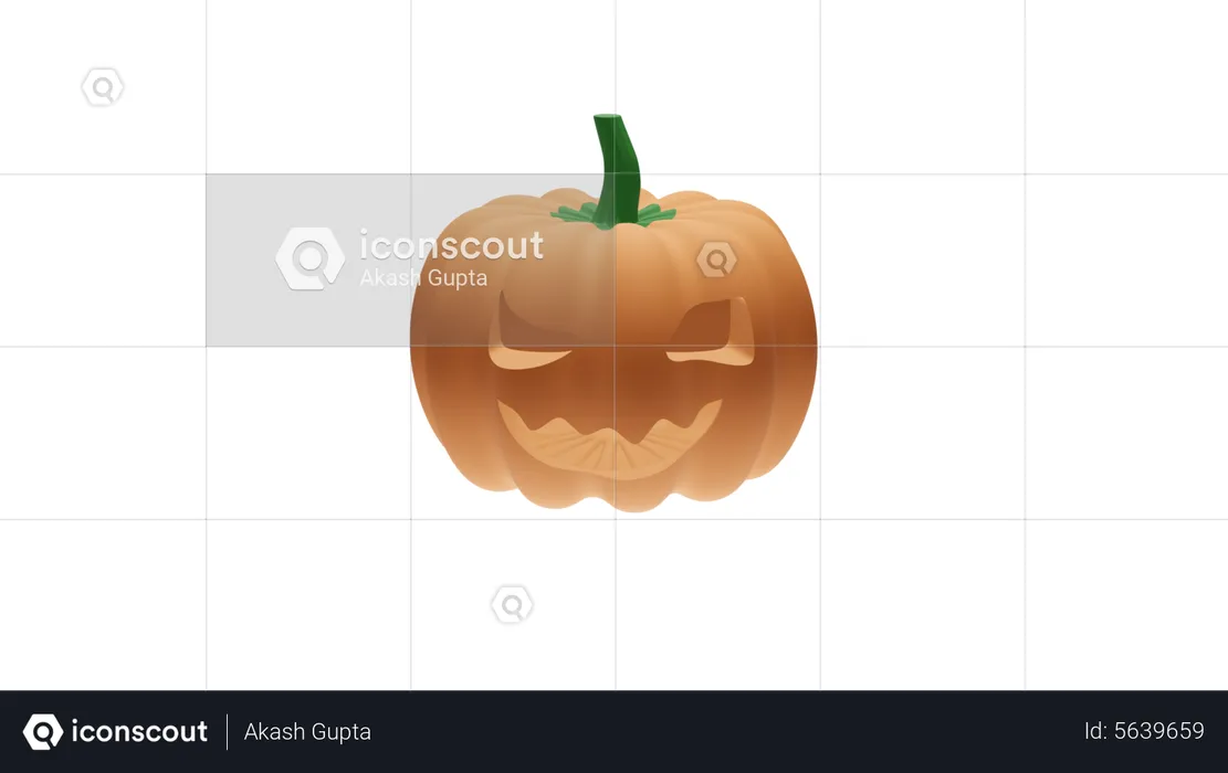 Halloween Pumpkin  3D Icon