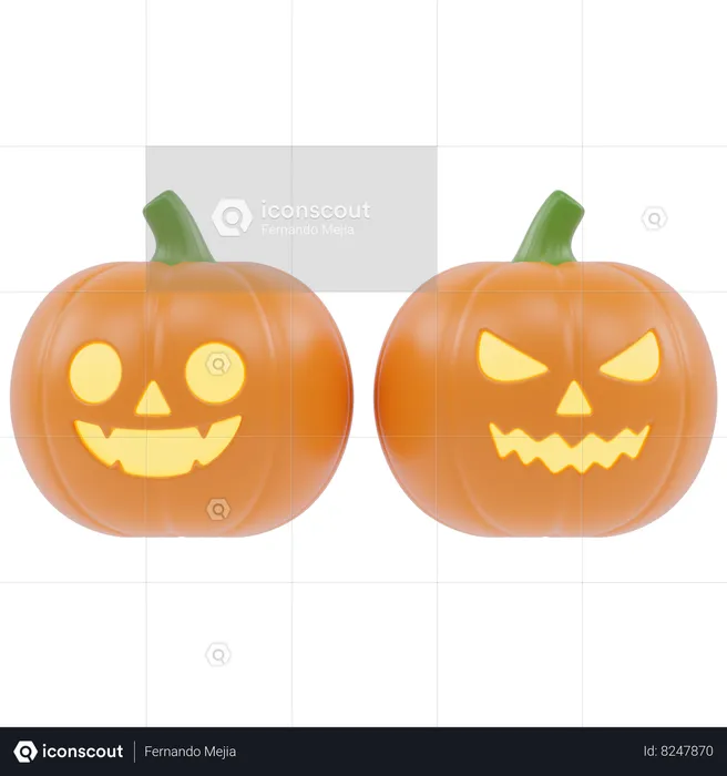 Halloween Pumpkins  3D Icon