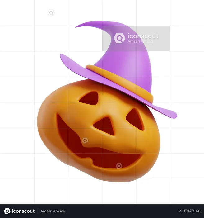 ハロウィンのカボチャ  3D Icon