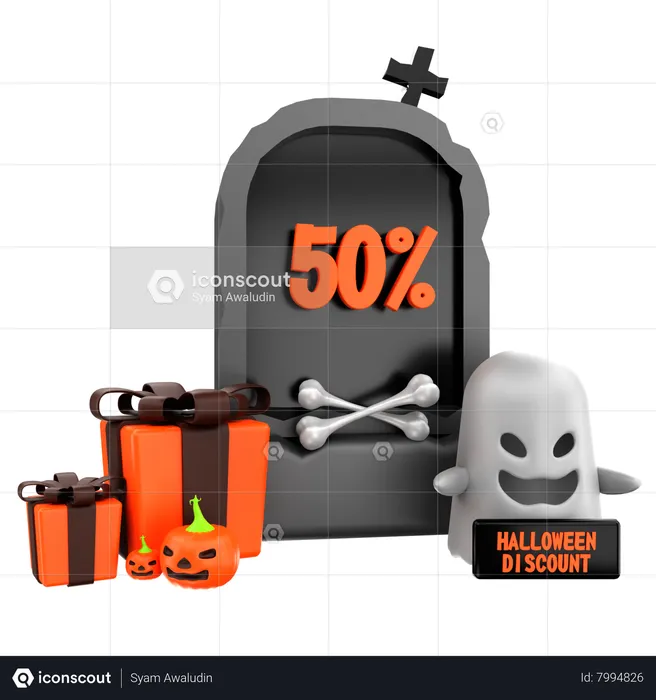 Réduction d'Halloween  3D Icon