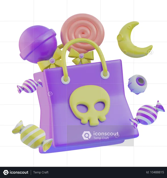 ハロウィンショッピング  3D Icon