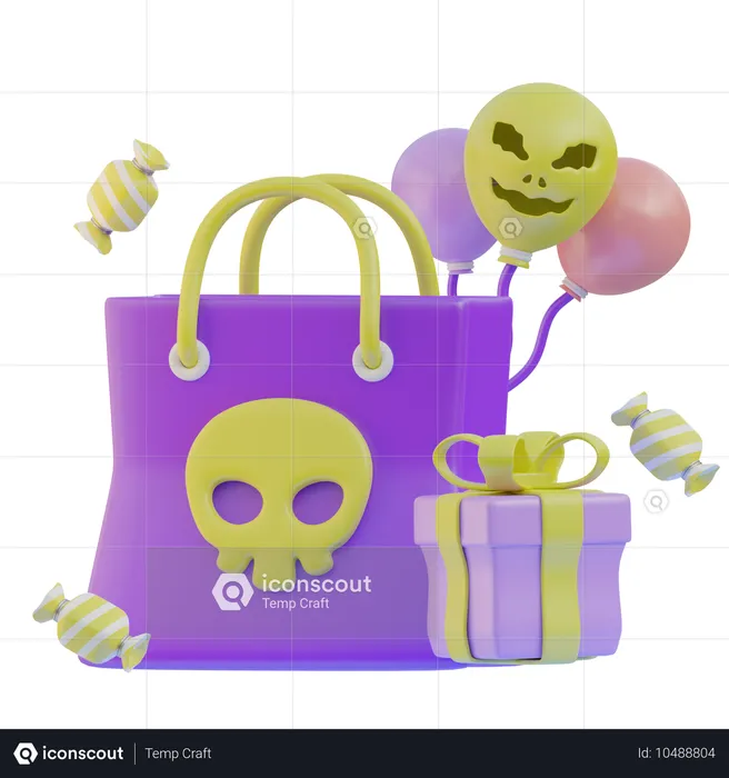 Halloween Shopping  3D Icon