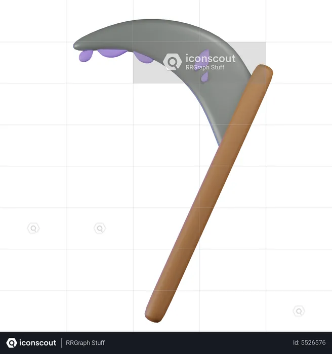 Halloween Sickle  3D Icon