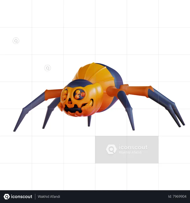 Halloween Spider 3D Icon download in PNG, OBJ or Blend format