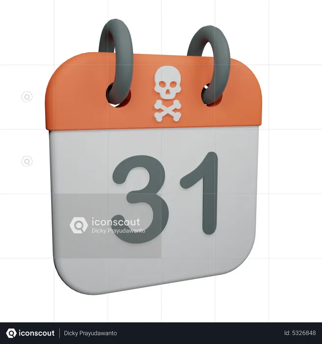 Halloween-Tageskalender  3D Icon