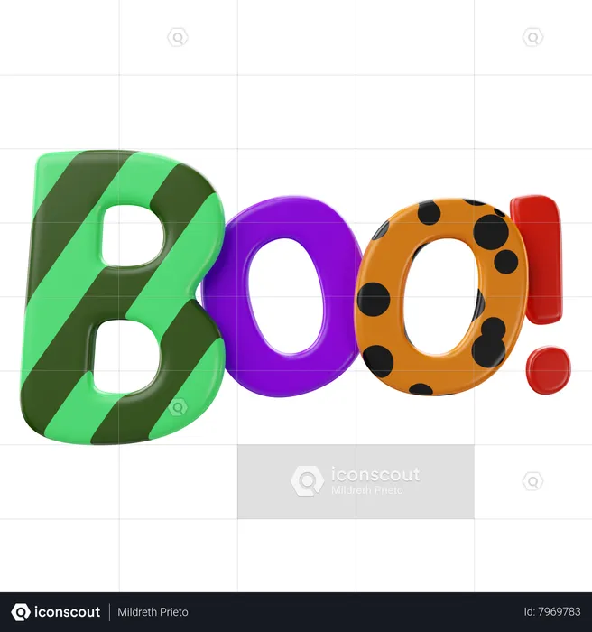 Halloween Text  3D Icon