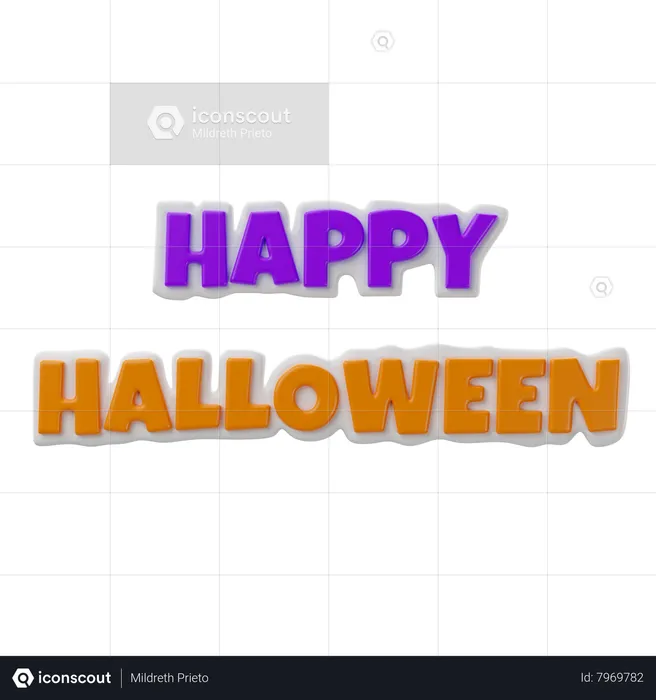 Texte d'Halloween  3D Icon