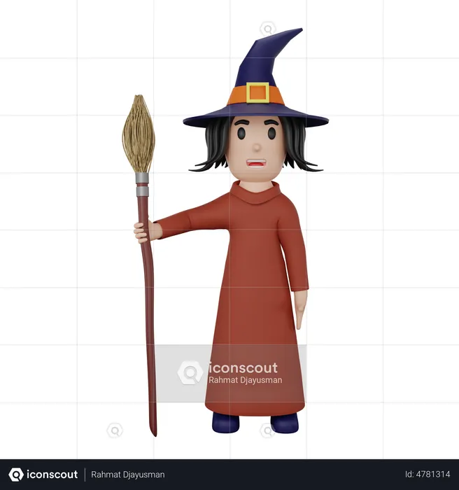 Halloween Witch  3D Illustration
