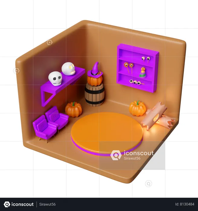 Halloween-Zimmer  3D Icon