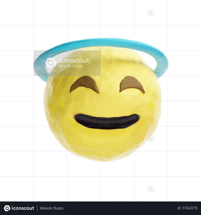 Halo Emoji Logo 3D Logo