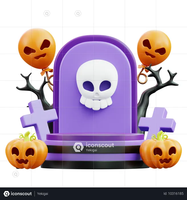 Haloween Podium 4  3D Icon