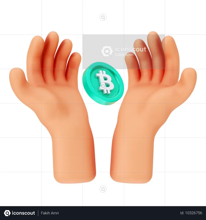 Bitcoin halten  3D Icon