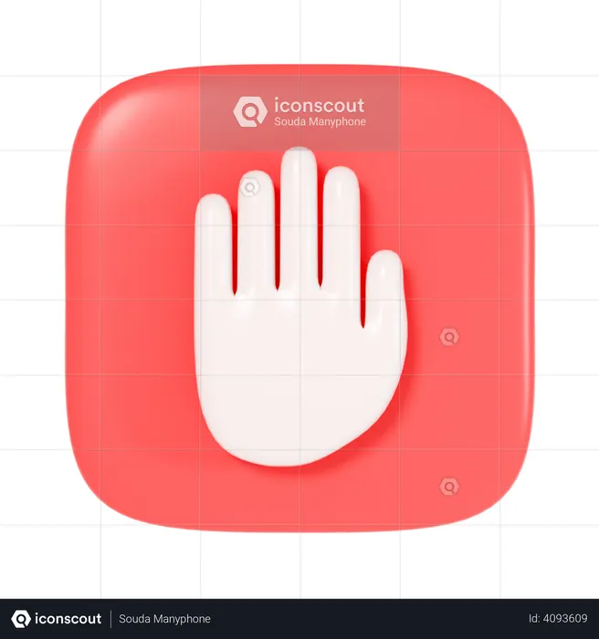 Stoppen  3D Icon