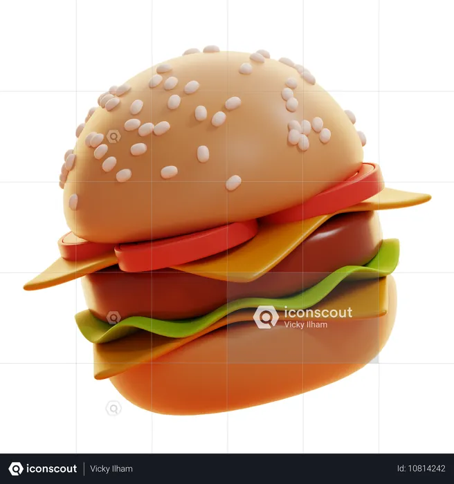 Hamburger  3D Icon