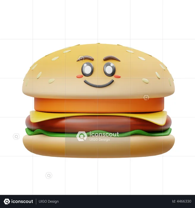 Burger  3D Illustration