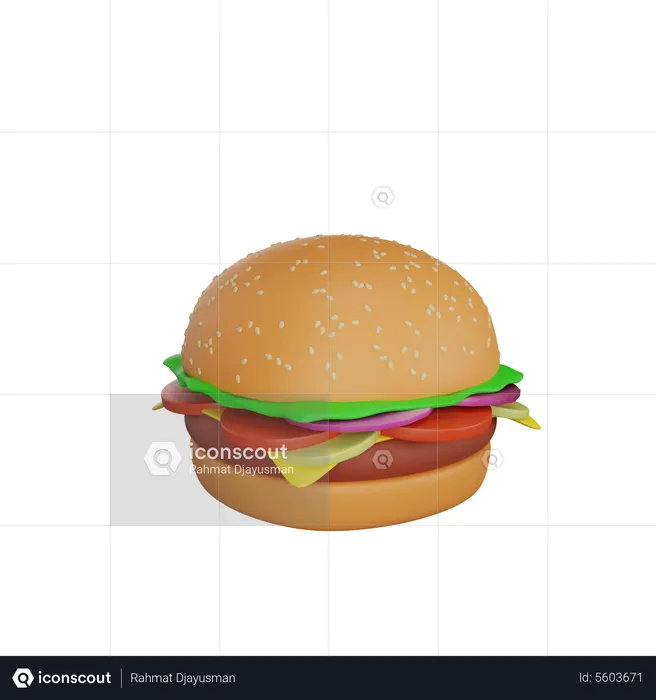 Burger  3D Icon