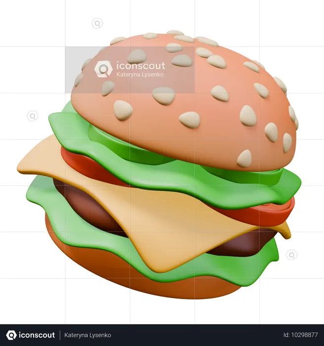 Hamburger  3D Icon