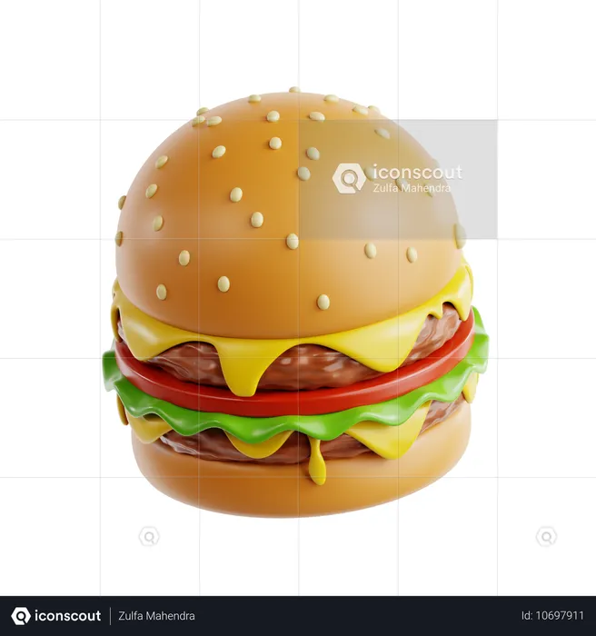 Hambúrguer  3D Icon