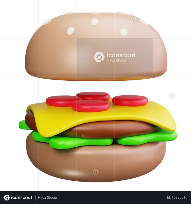 Hambúrguer  3D Icon