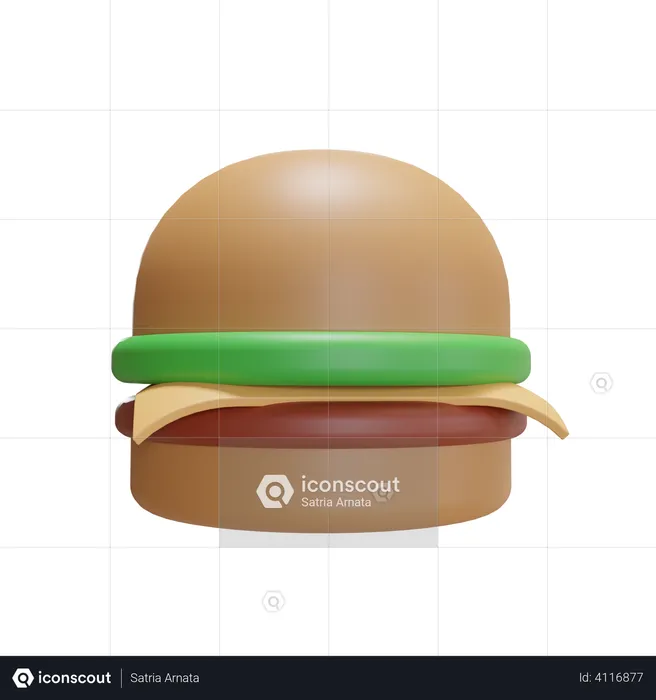 Hambúrguer  3D Illustration